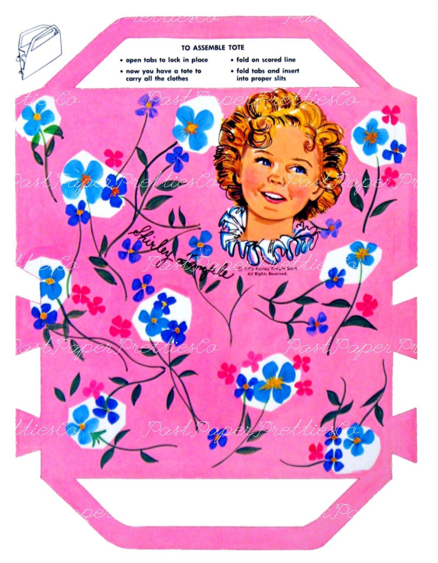 Vintage Shirley Temple Paper Dolls Book 1976 Printable PDF Instant Digital Download TV Movie Star Child Actress Starlet Clipart