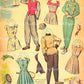 Vintage Paper Dolls Style Show 1948 Printable PDF Instant Digital Download 3 Pretty Stylish Fashion Gals Beach Beauties 1940s Clip Art
