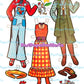 Vintage Paper Dolls Hee Haw Retro TV Show Printable PDF Instant Digital Download 1971 Funny Television Clipart