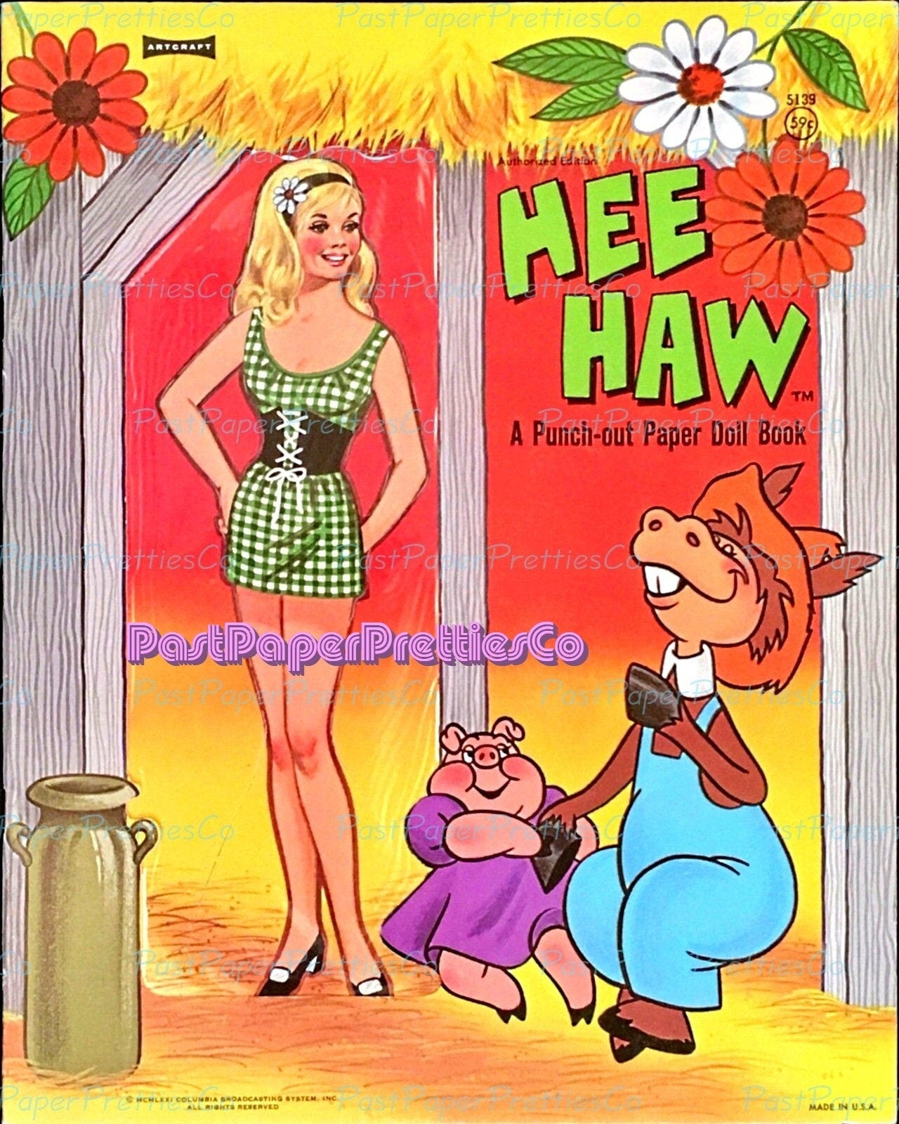 Vintage Paper Dolls Hee Haw Retro TV Show Printable PDF Instant Digital Download 1971 Funny Television Clipart