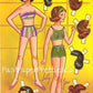 Vintage Paper Dolls Sally and Jane with Clothes and Hair-dos 1964 Printable PDF Instant Digital Download 2 Pretty Teen Girls Best Friends