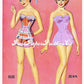 Vintage Paper Dolls Pink Prom Twins Girls 1956 Printable PDF Instant Digital Download 8 Sweetheart Teen Teenager Dolls School Dance Clip Art