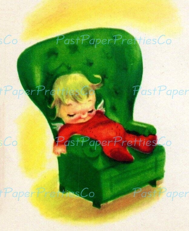 Vintage Printable Christmas Angel Kids Cards Collage Sheets Cute Boy Girl Cherubs Holiday Images PDF Instant Digital Download 18 Designs