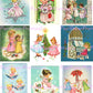 Vintage Printable Christmas Angels Collage Sheets Cute Pink Blue Pastels Holiday Card Images PDF Instant Digital Download Clip Art 2 Sizes