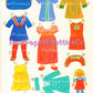 Vintage Paper Dolls Dollhouse Cut Outs 1960s Printable Instant Digital Download Kitschy Cute All Girls Family