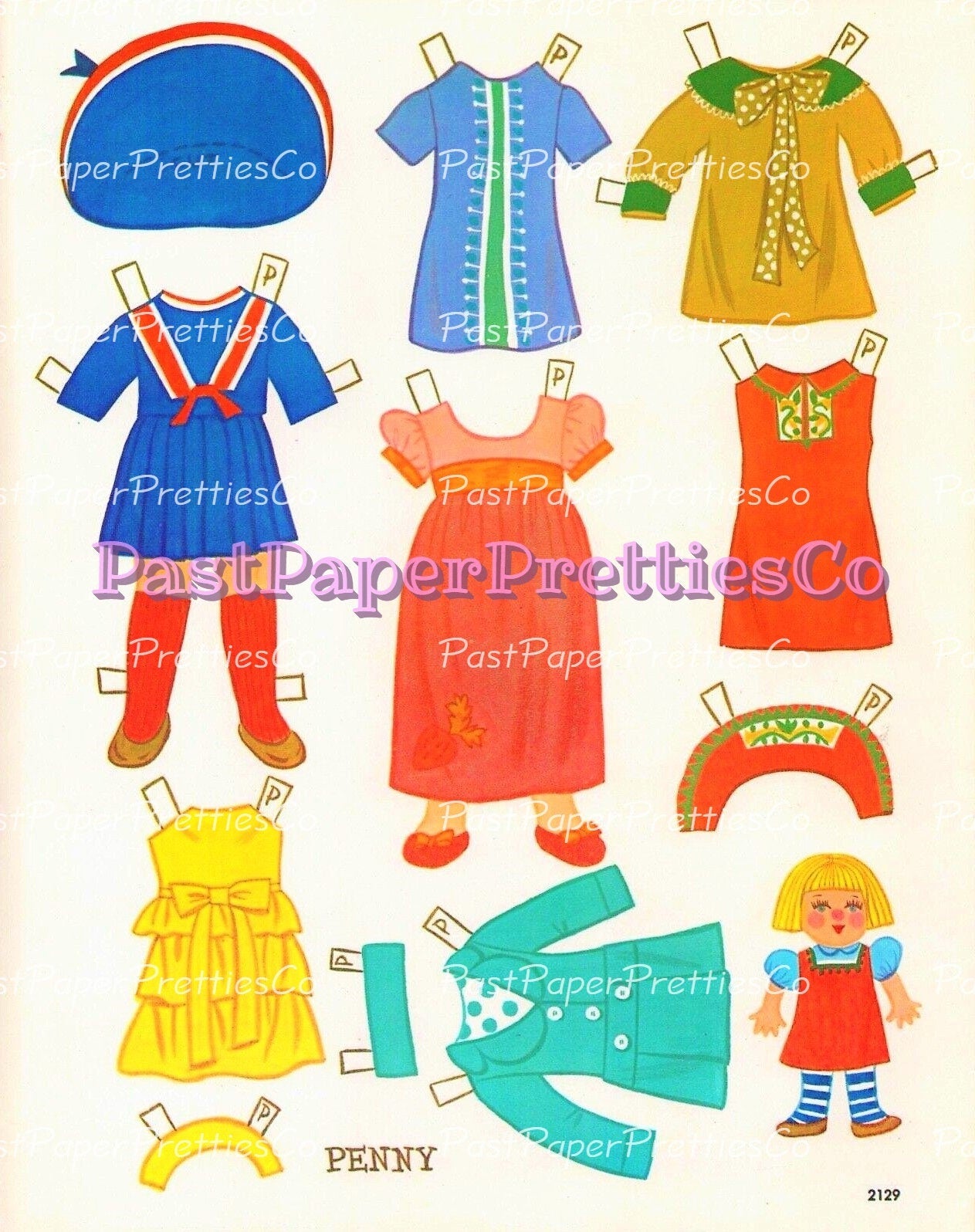 Vintage Paper Dolls Dollhouse Cut Outs 1960s Printable Instant Digital Download Kitschy Cute All Girls Family