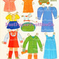 Vintage Paper Dolls Dollhouse Cut Outs 1960s Printable Instant Digital Download Kitschy Cute All Girls Family