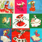 Vintage Printable Christmas Ladies Side Profiles Collage Sheets & 20 Single Card Images PDF Instant Digital Download Cute Holiday Girls