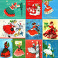 Vintage Printable Christmas Ladies Side Profiles Collage Sheets & 20 Single Card Images PDF Instant Digital Download Cute Holiday Girls