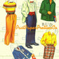 Vintage Paper Dolls Double Date 1957 Printable PDF Instant Digital Download 4 Boy Girl Teenager Teen Highschool Friends Clip Art