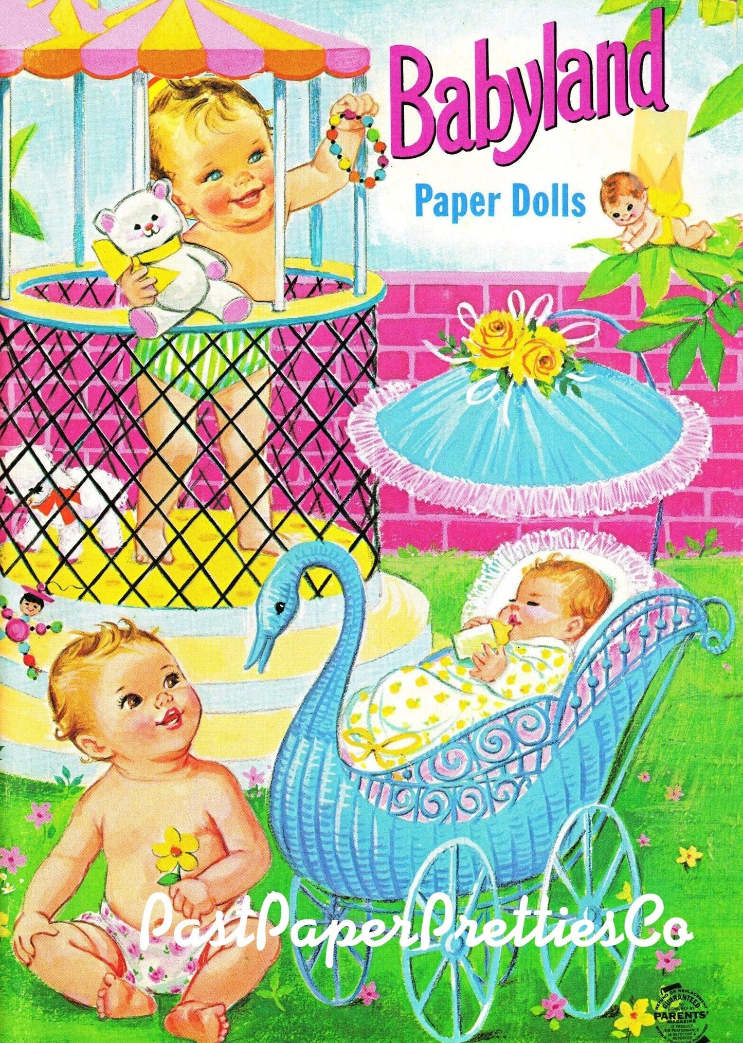 Vintage Paper Dolls Babyland 1969 Printable PDF Instant Digital Download 4 Kitsch Cute Kawaii Babies Baby Toddler Dolls Clip Art