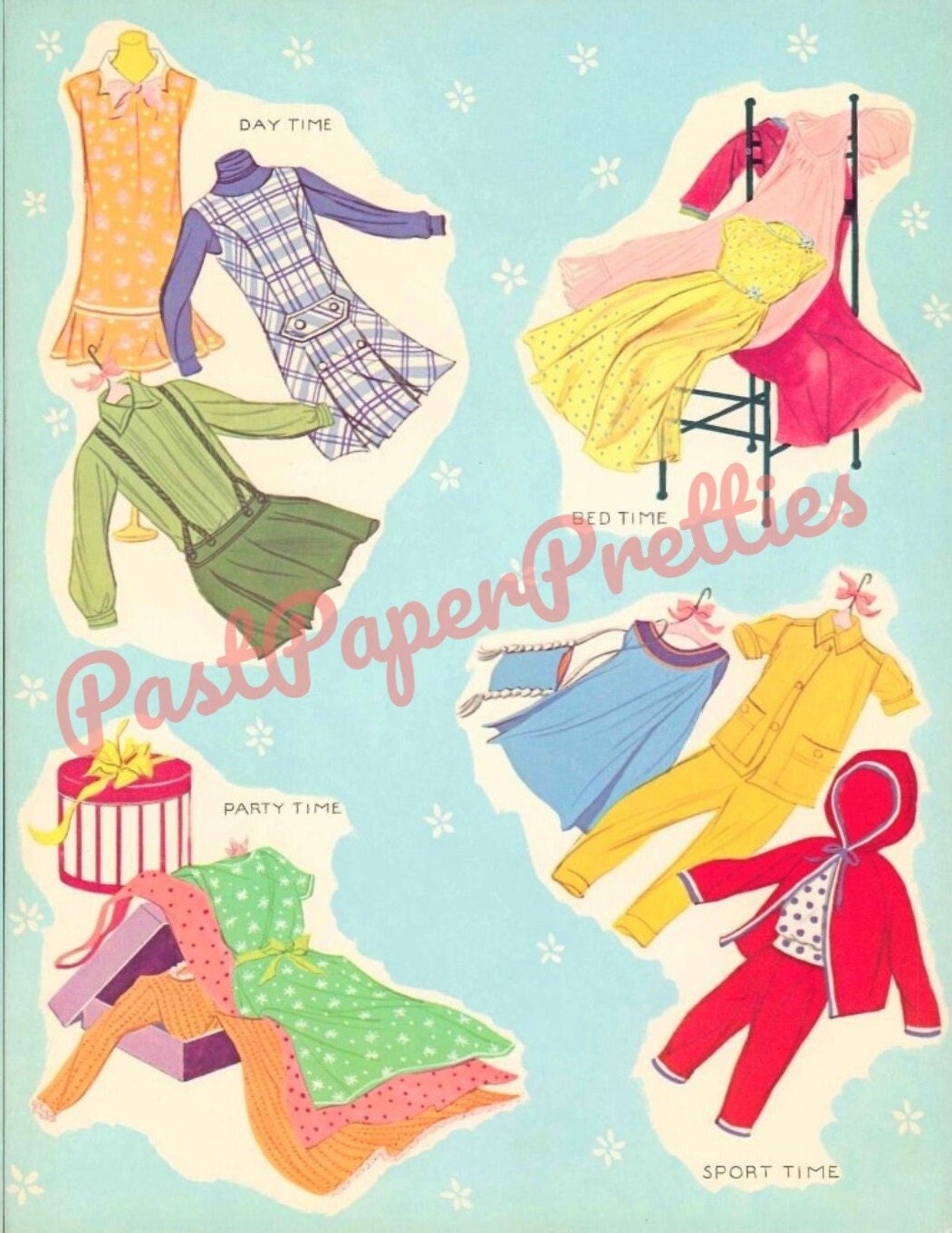 Vintage Paper Dolls Peg Nan Kay Sue International Friends c. 1966 Printable PDF Instant Digital Download Cute Preteens Tweens Teens Clip Art