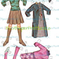 Vintage Paper Dolls Sally and Jane with Clothes and Hair-dos 1964 Printable PDF Instant Digital Download 2 Pretty Teen Girls Best Friends