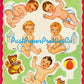 Vintage Paper Dolls Brand New Baby c. 1950s Printable PDF Instant Digital Download Five Cute Babies Toddler Clip Art
