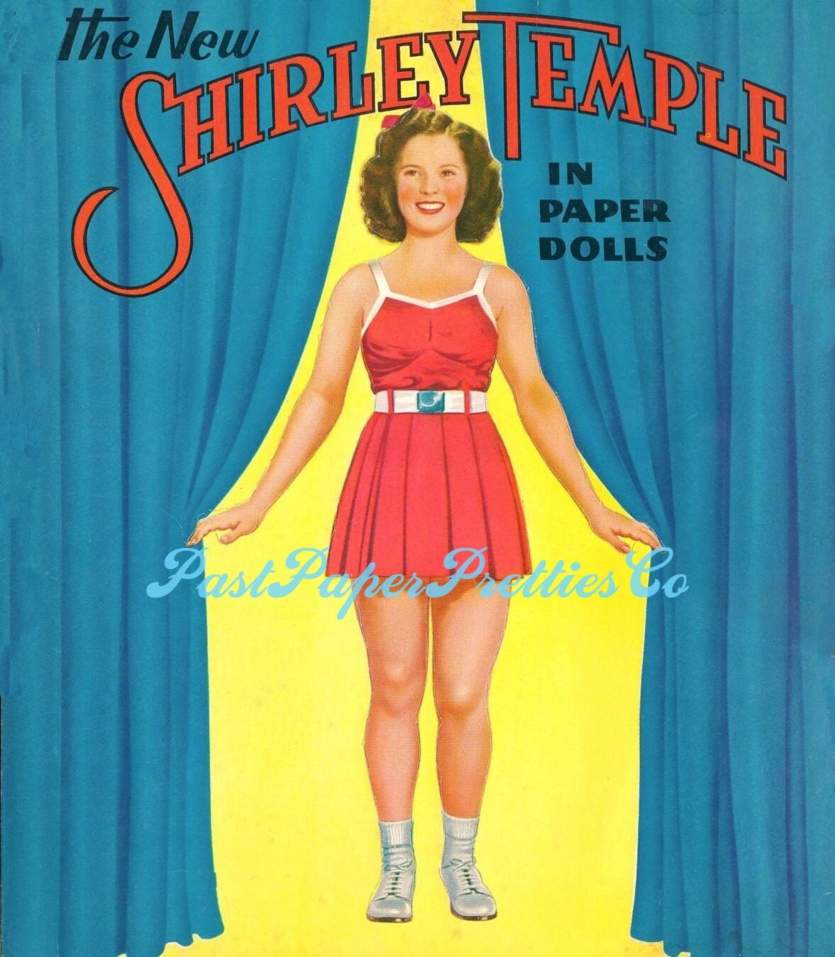 Vintage The New Shirley Temple in Paper Dolls Book 1942 Printable PDF Instant Digital Download TV Movie Star Teen Actress Starlet Clipart