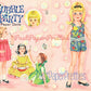 Vintage Paper Dolls Bubble Party 1960s Printable PDF Instant Digital Download 2 Cute Little Girls and Their Dolls Clip Art