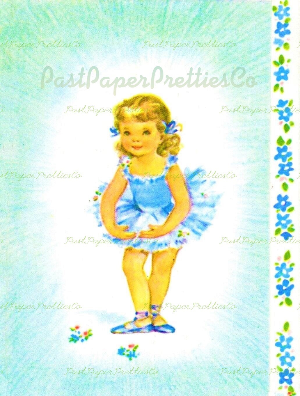 Vintage Printable Little Ballerina Girls Art Print Cards 3 Designs PDF Instant Digital Download 3 Cute Little Dancer Dancing Images Clipart