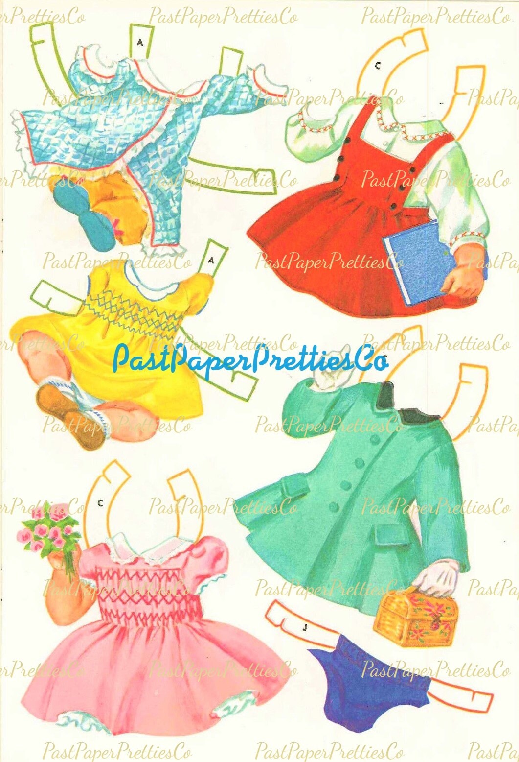 Vintage Nursery Paper Dolls 1969 Printable PDF Instant Digital Download Kitschy Cute Baby and Toddlers Dolls Clip Art