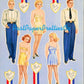 Vintage Paper Dolls Army and Navy Wedding Party c. 1943 WWII Military Romance Printable PDF Instant Digital Download Wartime Bride Groom