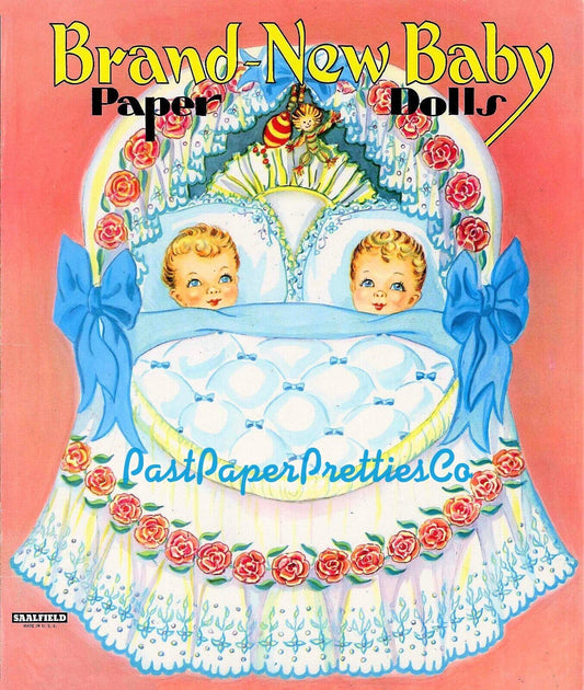 Vintage Paper Dolls Brand New Baby c. 1950s Printable PDF Instant Digital Download Five Cute Babies Toddler Clip Art