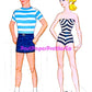 Vintage Paper Dolls Classic Barbie and Ken Cut-Outs 1962 TWENTY Page Wardrobe Printable PDF Instant Digital Download Toy Fashion Doll Z1