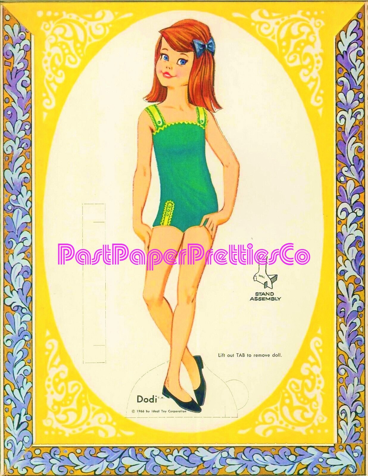 Vintage Paper Dolls Dodi Peppers Friend c. 1966 Printable PDF Instant Digital Download Cute Childhood Toy Fashion Doll Clip Art Z1