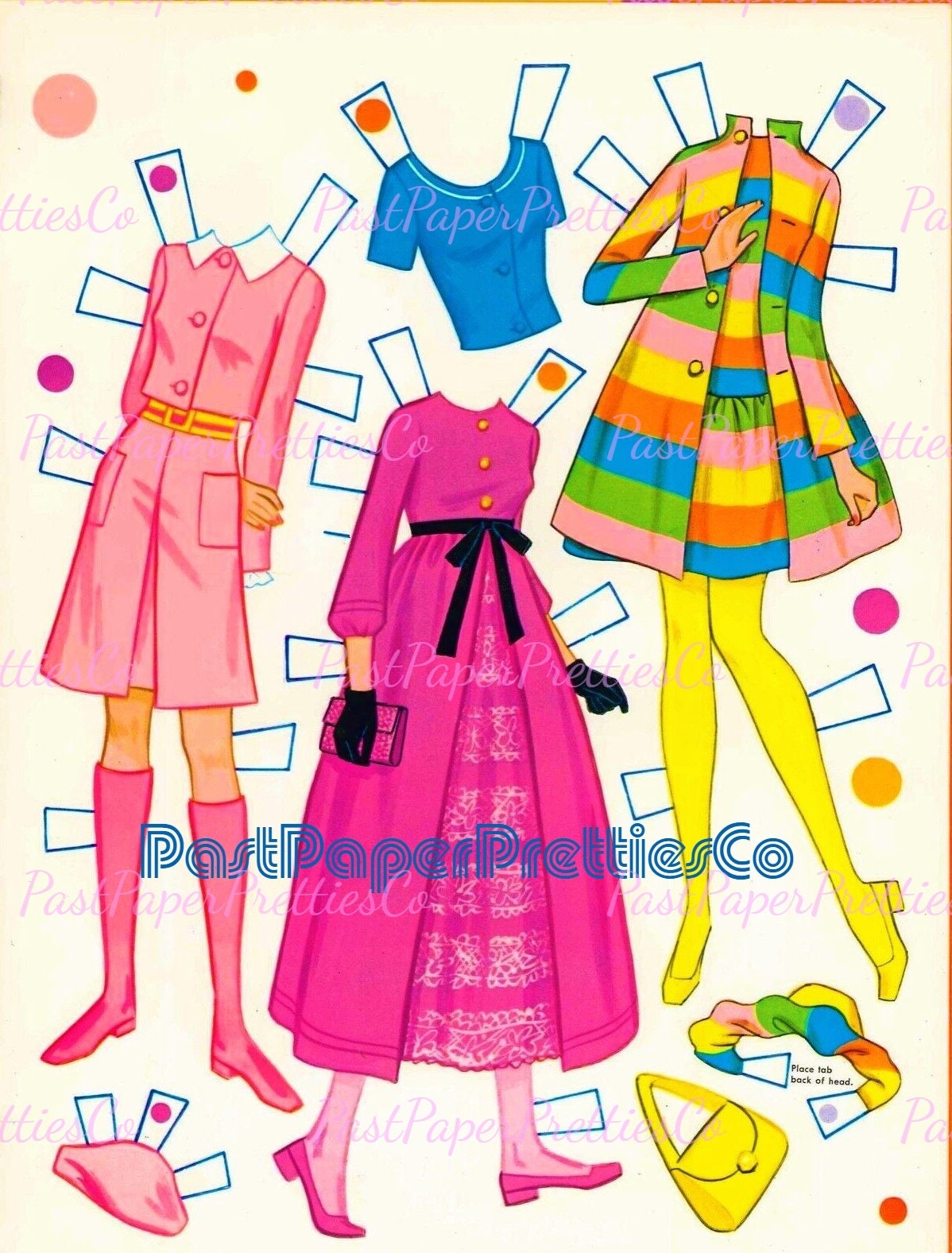 Vintage Paper Dolls World Of Barbie 1971 Printable PDF Instant Digital Download 11.5 Inch Toy Fashion Doll Seventies Clipart Z1