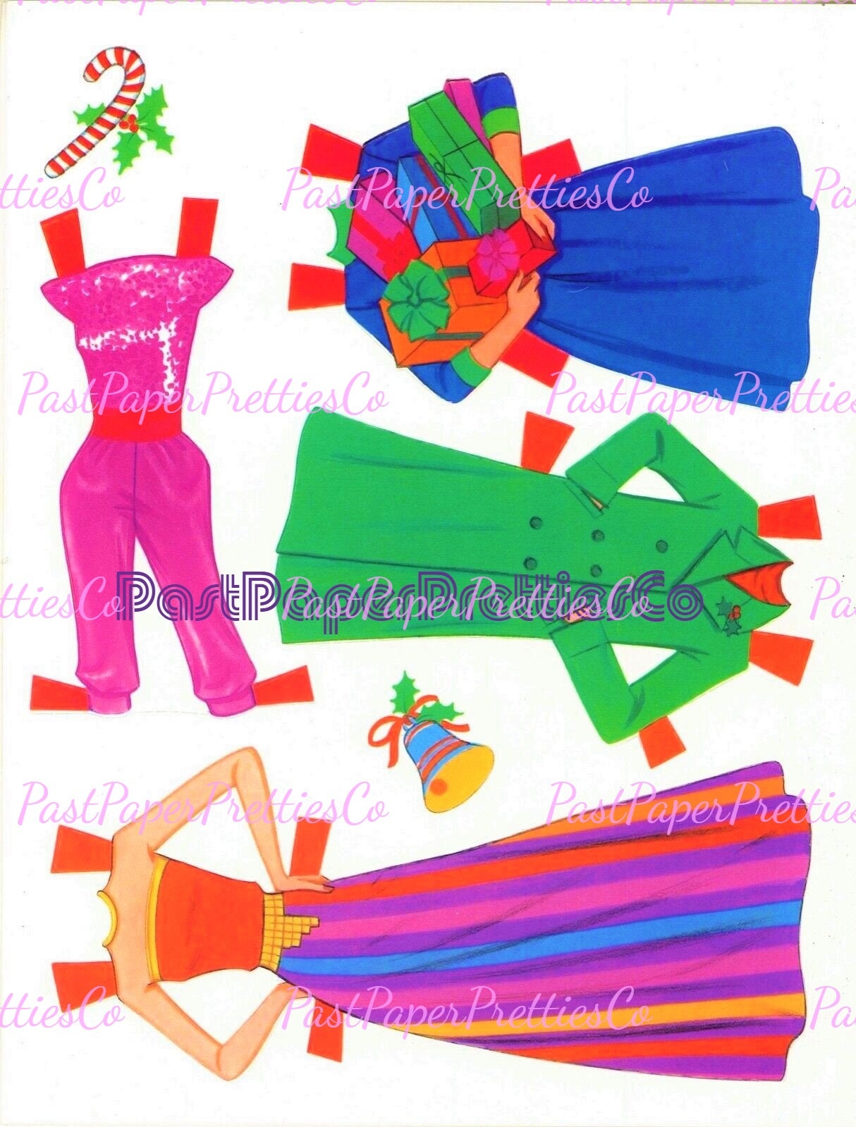 Vintage Christmas Time Barbie Paper Dolls 1984 Printable PDF Instant Digital Download Festive 11.5 Inch Fashion Doll Clipart Z1