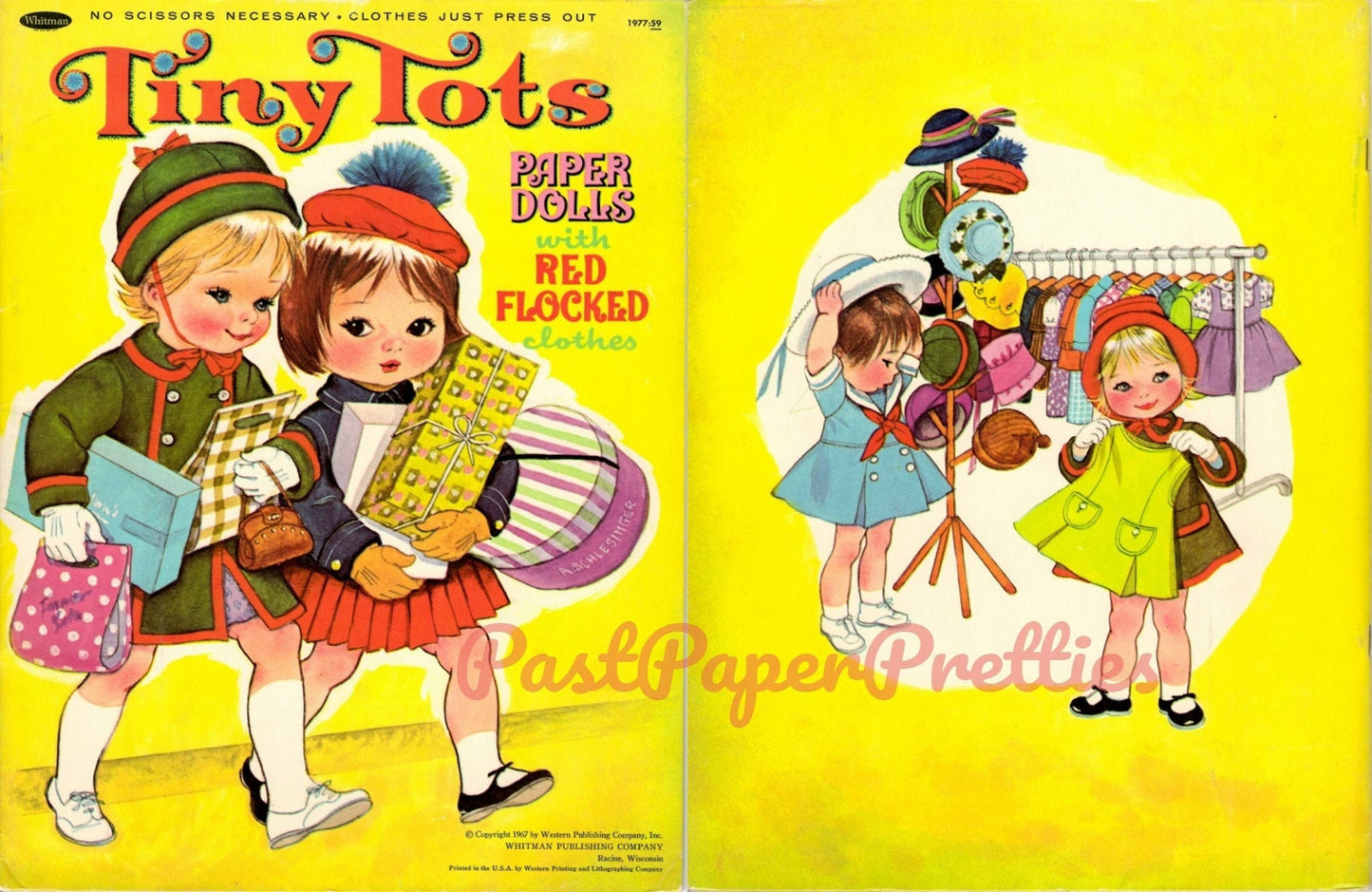 Vintage Paper Dolls Tiny Tots 1967 Printable PDF Instant Digital Download Cute Little Girls Cathy Carolyn Clip Art