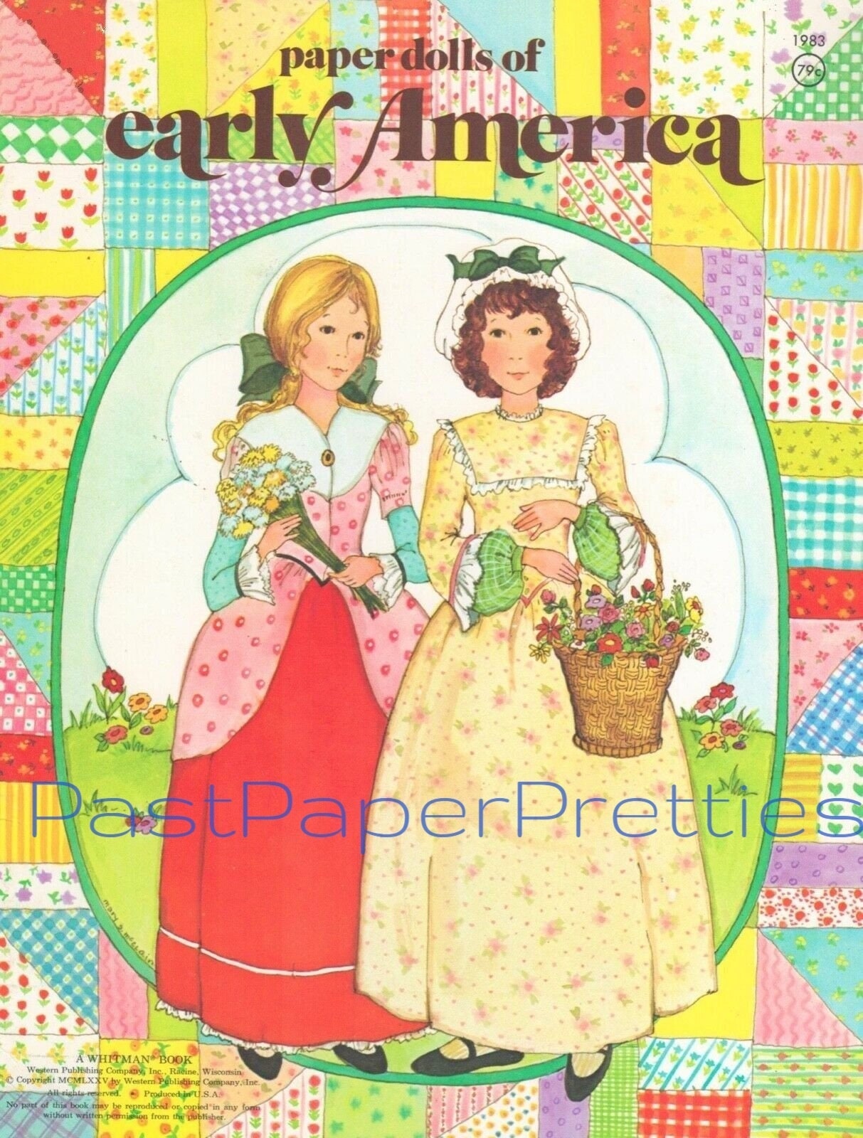 Vintage Paper Dolls of Early America Cute Frontier Prairie Girls c. 1975 Printable PDF Instant Digital Download Pioneer Dolls Clip Art