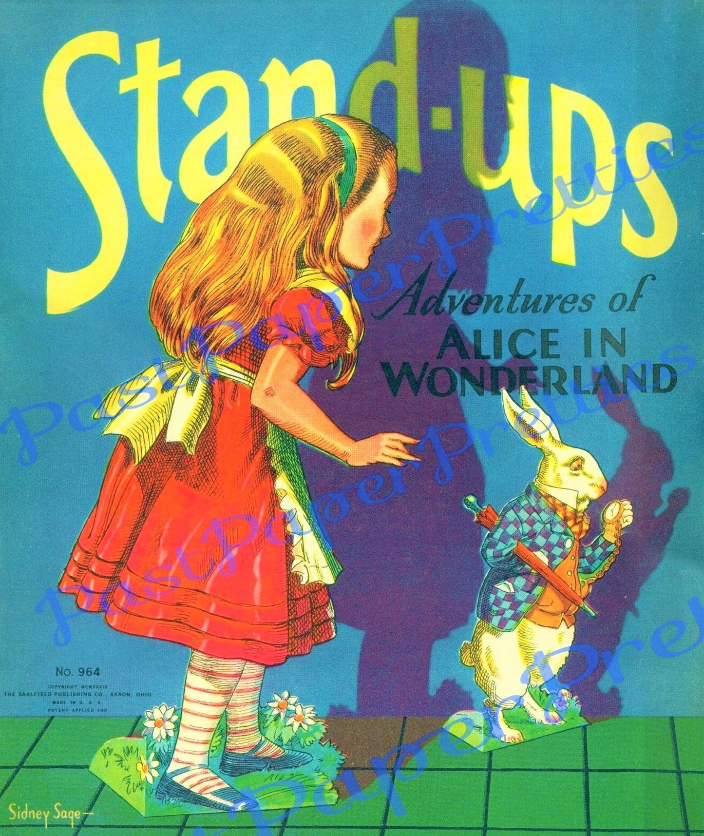 Vintage Paper Dolls Alice In Wonderland Stand-Ups Retro 1934 Printables Instant Digital Download Alice Ephemera Clip Art JPEG PDF