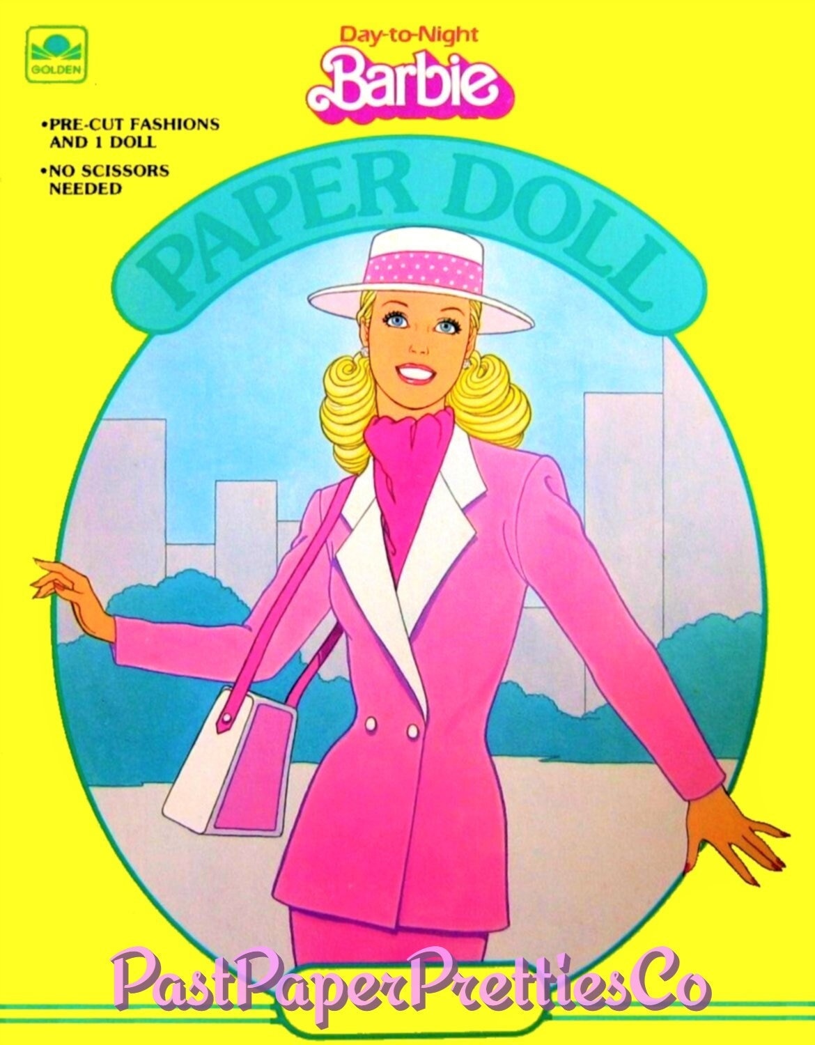 Vintage Paper Dolls Day to Night Barbie 1985 Printable PDF Instant Digital Download Career Girl Fashions Toy Doll Z1