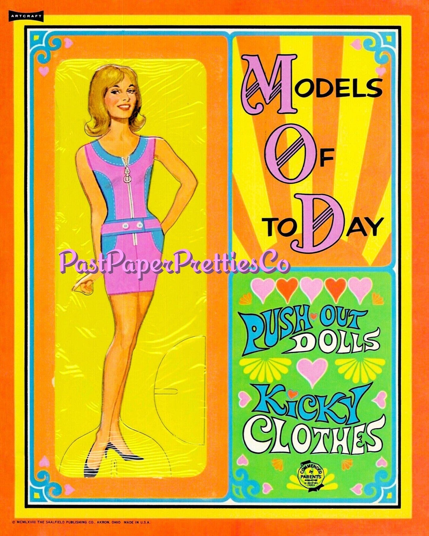 Vintage Paper Dolls Wanted Models of Today 1968 Mod Boho Hippie Groovy Fashions Printable PDF Instant Digital Download Retro Clip Art