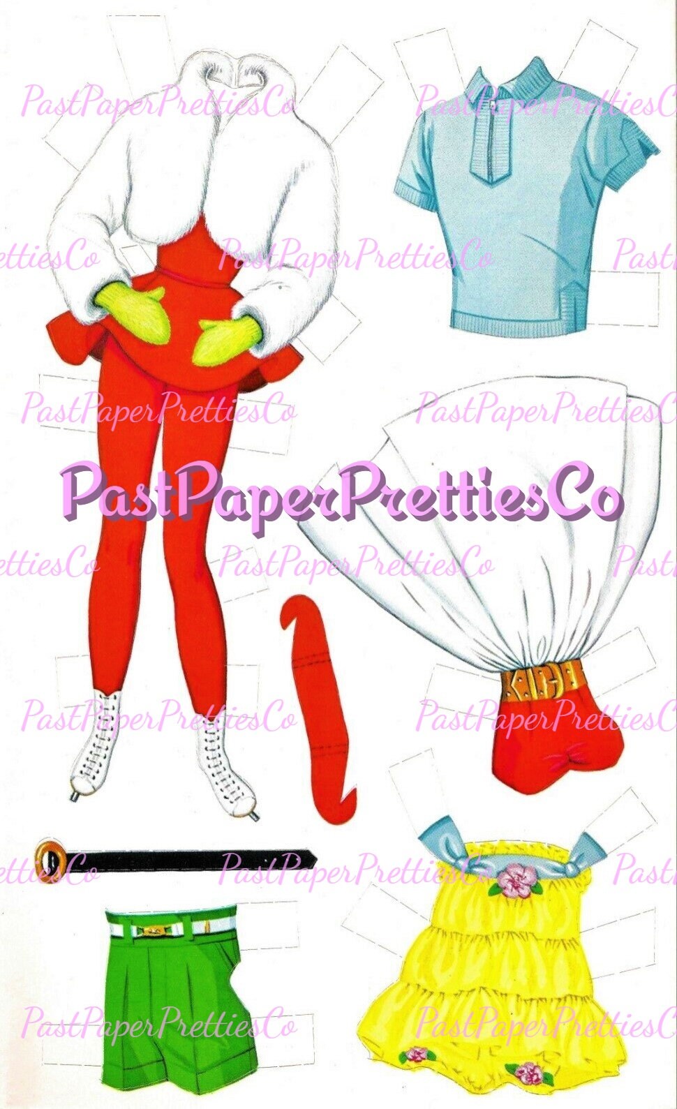 Vintage Paper Dolls Classic Barbie and Ken 1962 TEN Page Wardrobe Printable PDF Instant Digital Download Toy Fashion Dolls Z1