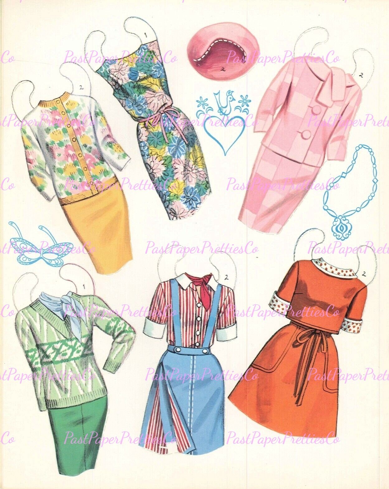 Vintage Paper Dolls Wanted Models of Today 1968 Mod Boho Hippie Groovy Fashions Printable PDF Instant Digital Download Retro Clip Art