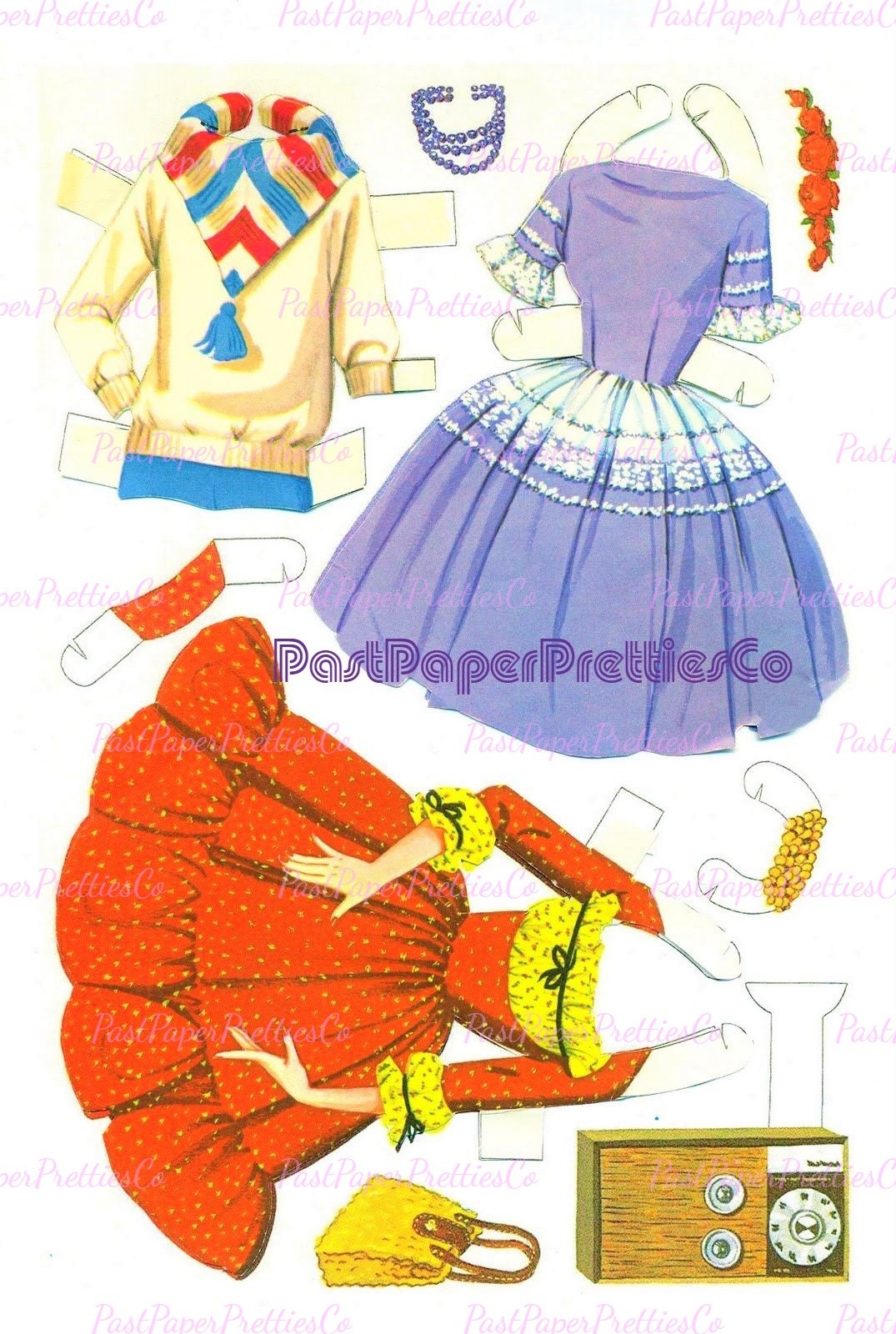 Vintage Paper Dolls Classic Barbie and Ken Cut-Outs 1962 TWENTY Page Wardrobe Printable PDF Instant Digital Download Toy Fashion Doll Z1