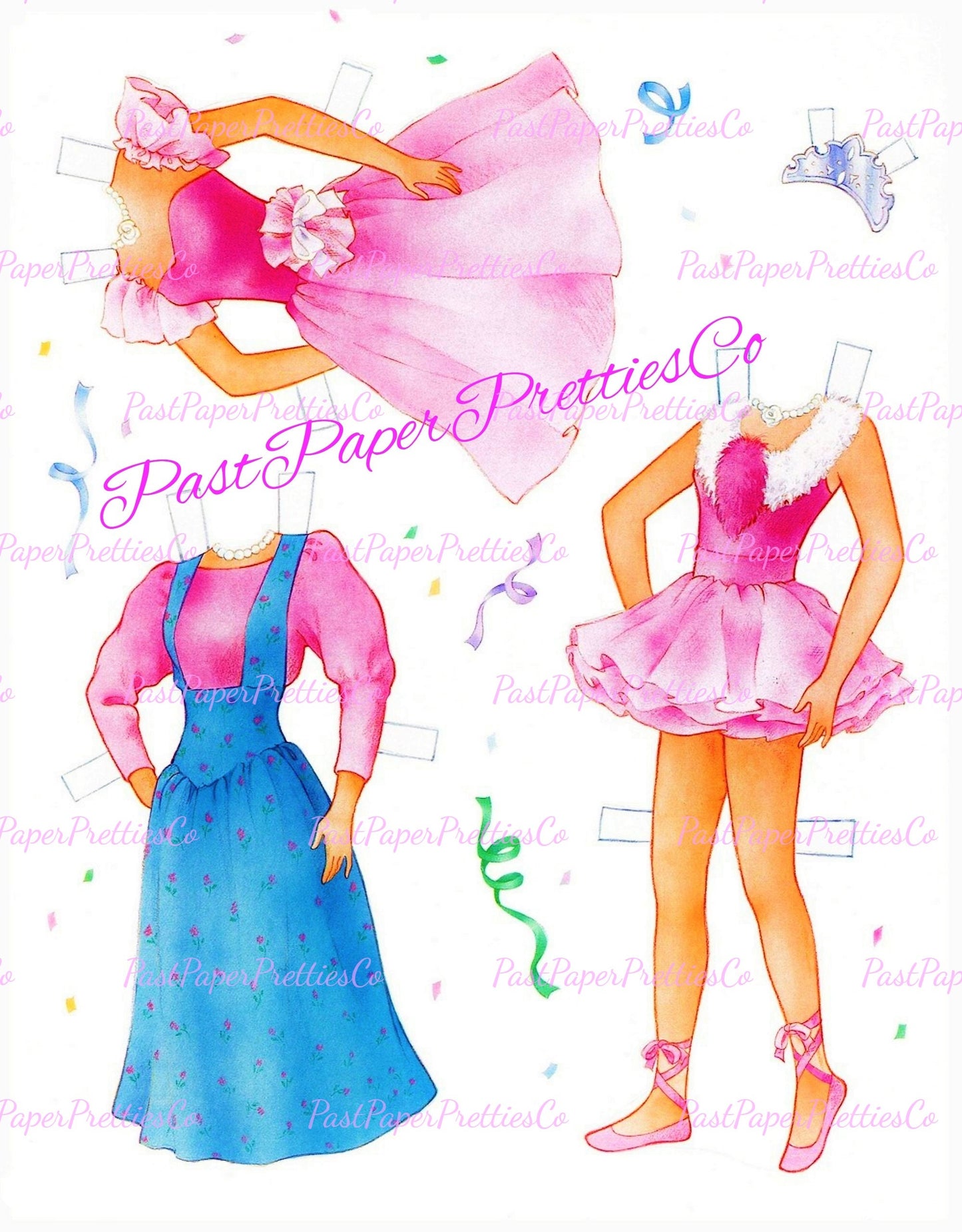 Vintage Paper Dolls Maxie 1989 Printable PDF Instant Digital Download Retro Childhood Toy Fashion Doll Z1