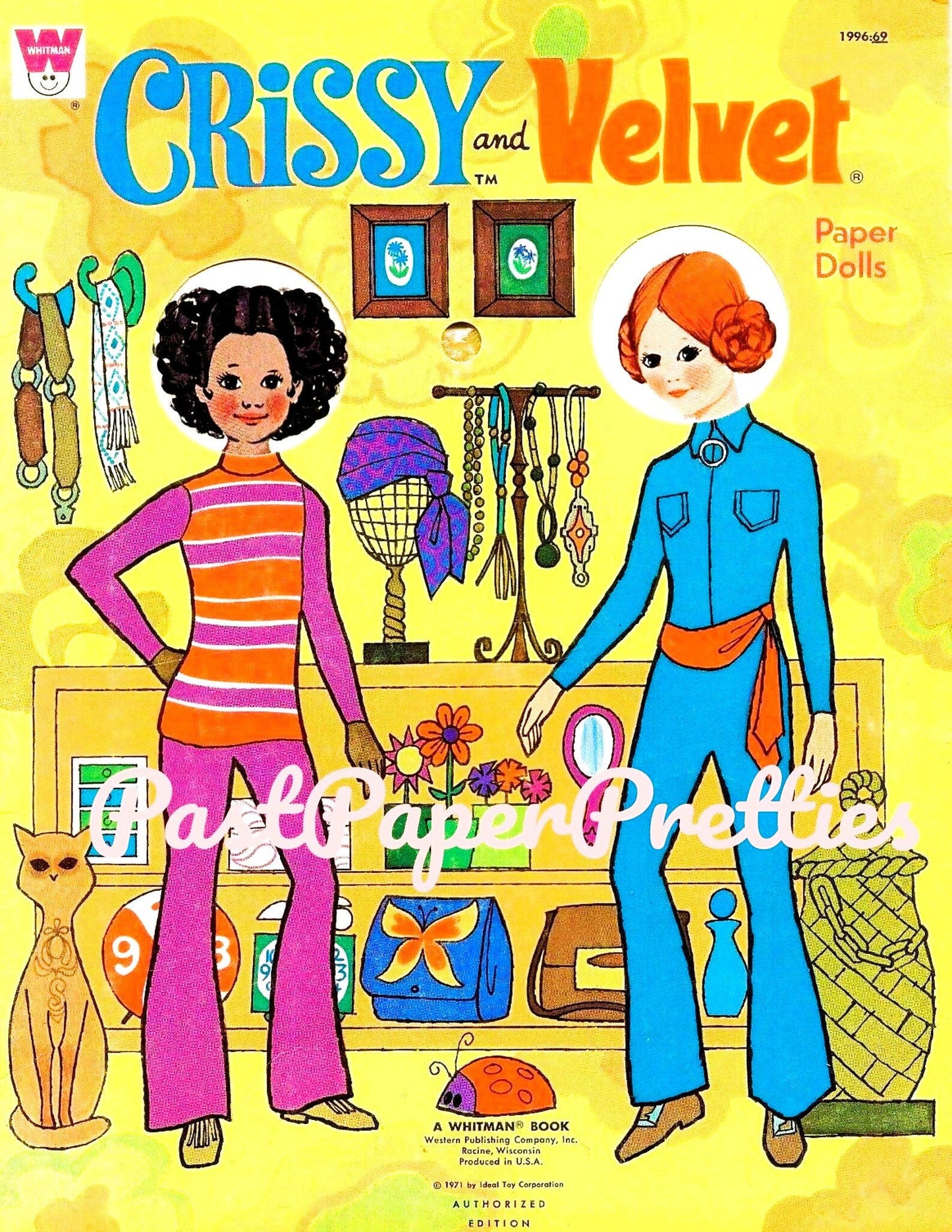 Vintage Paper Dolls Crissy and Velvet 1971 Printable PDF Instant Digital Download Pretty Childhood Toy Fashion Doll Clip Art Z1