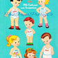 Vintage Paper Dolls A Dozen Cousins 12 Cute Stand Up Dolls circa 1960 Printable Instant Digital Download JPEG PDF