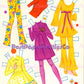 Vintage Paper Dolls World Of Barbie 1971 Printable PDF Instant Digital Download 11.5 Inch Toy Fashion Doll Seventies Clipart Z1