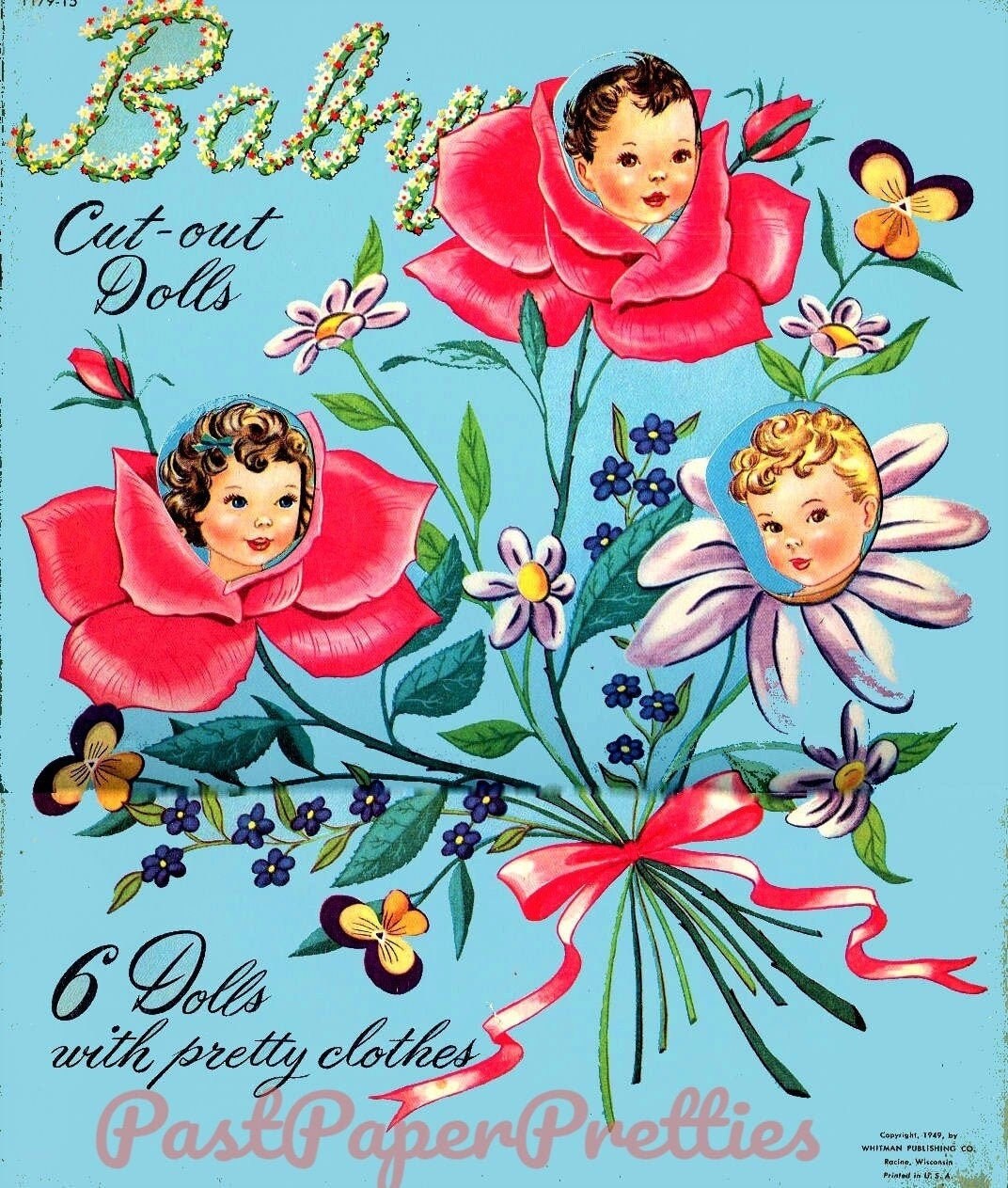 Vintage Paper Dolls Baby Cut-Out Dolls circa 1949 Printable PDF Instant Digital Download Cute Toddler Babies Clip Art