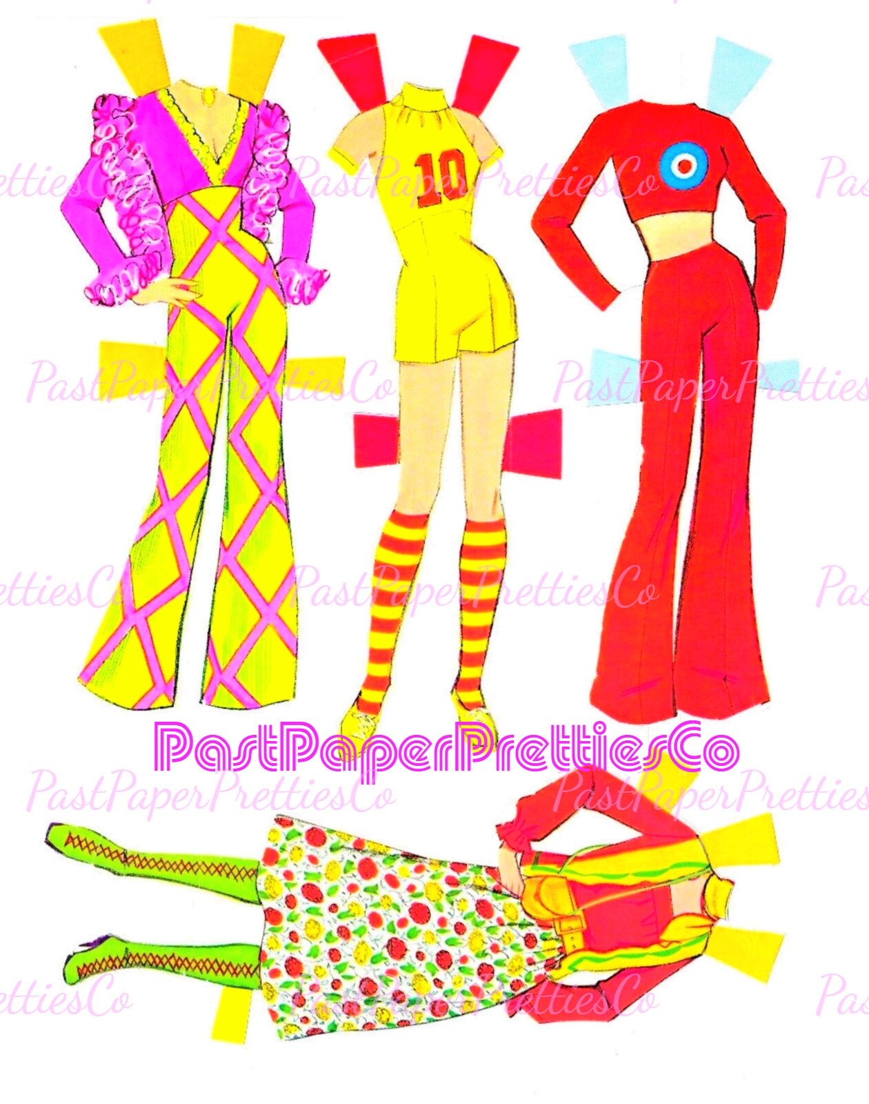 Vintage Paper Dolls Superstar Barbie 1977 Printable PDF Instant Digital Download Pretty Childhood Toy 11.5 Inch Fashion Doll Z1