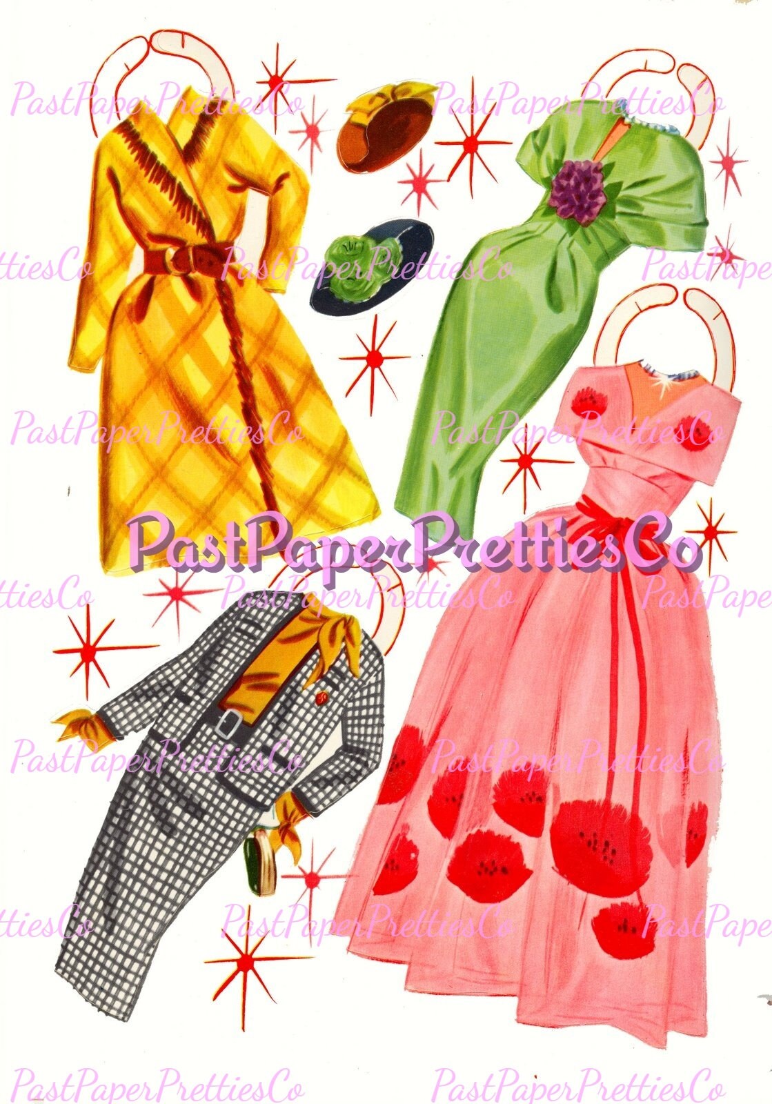 Vintage Movie Star Paper Dolls Donna Reed Doll 1964 Printable PDF Instant Digital Download Hollywood Star Starlet Actress Clip Art