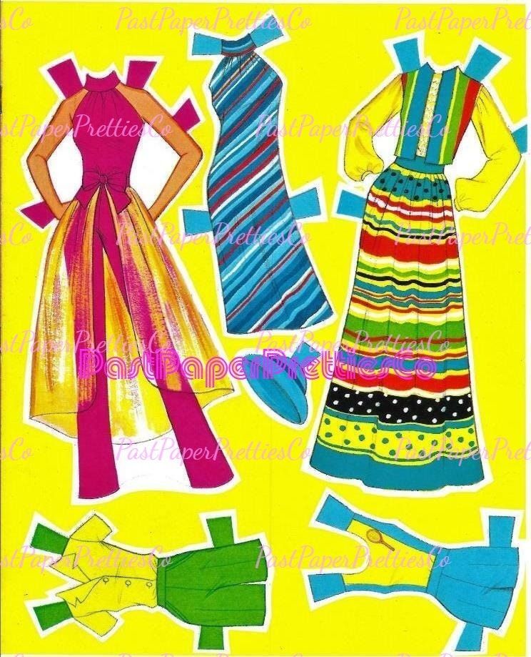 Vintage Paper Dolls Pretty Changes Barbie 1981 Printable PDF Instant Digital Download 80s Eighties Fashions 11.5 Inch Toy Doll Z1