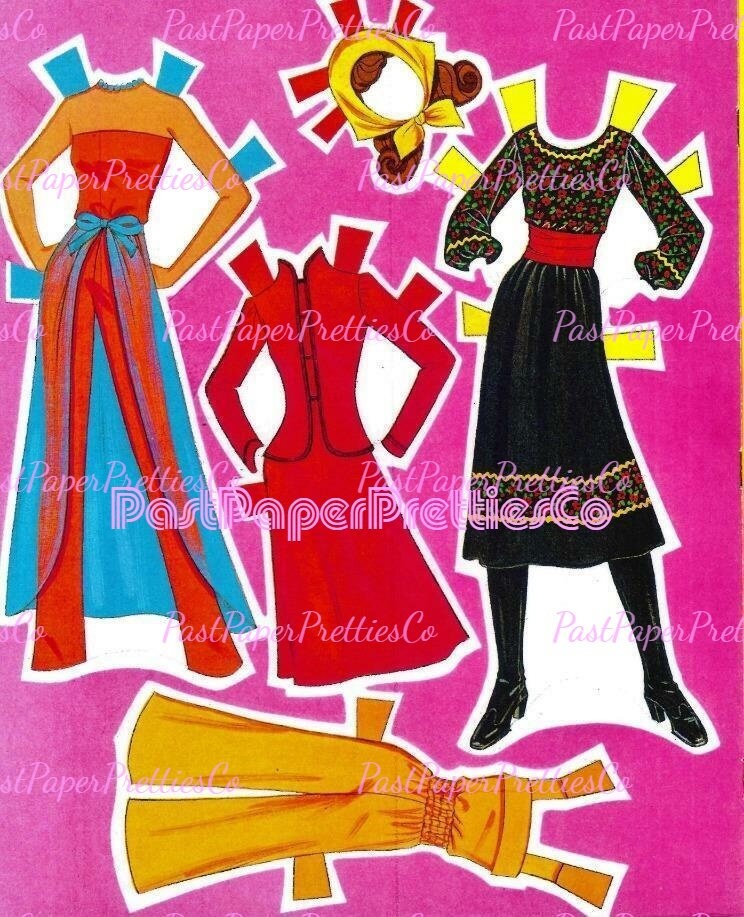 Vintage Paper Dolls Pretty Changes Barbie 1981 Printable PDF Instant Digital Download 80s Eighties Fashions 11.5 Inch Toy Doll Z1