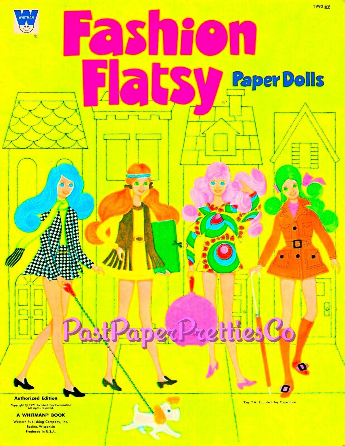 Flatsy Dols Vintage Paper Dolls Fashion Flatsy Retro 1971 Printable PDF Instant Di ...