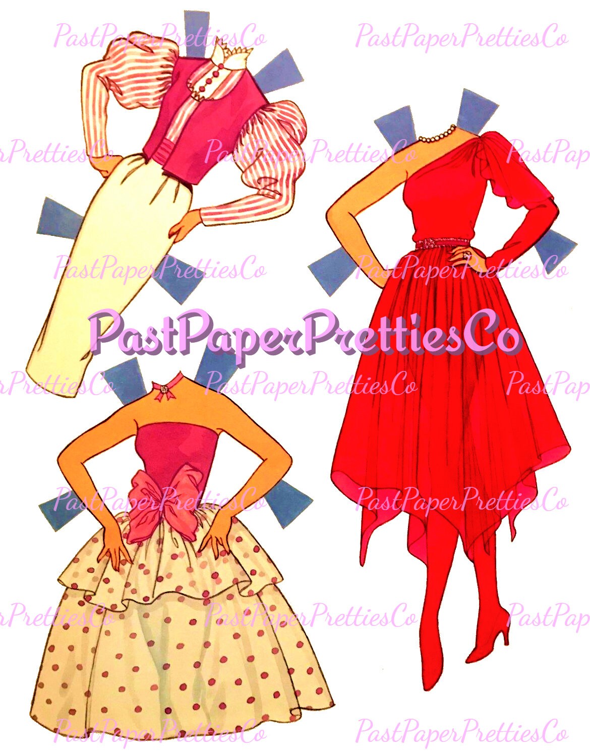 Vintage Paper Dolls Day to Night Barbie 1985 Printable PDF Instant Digital Download Career Girl Fashions Toy Doll Z1