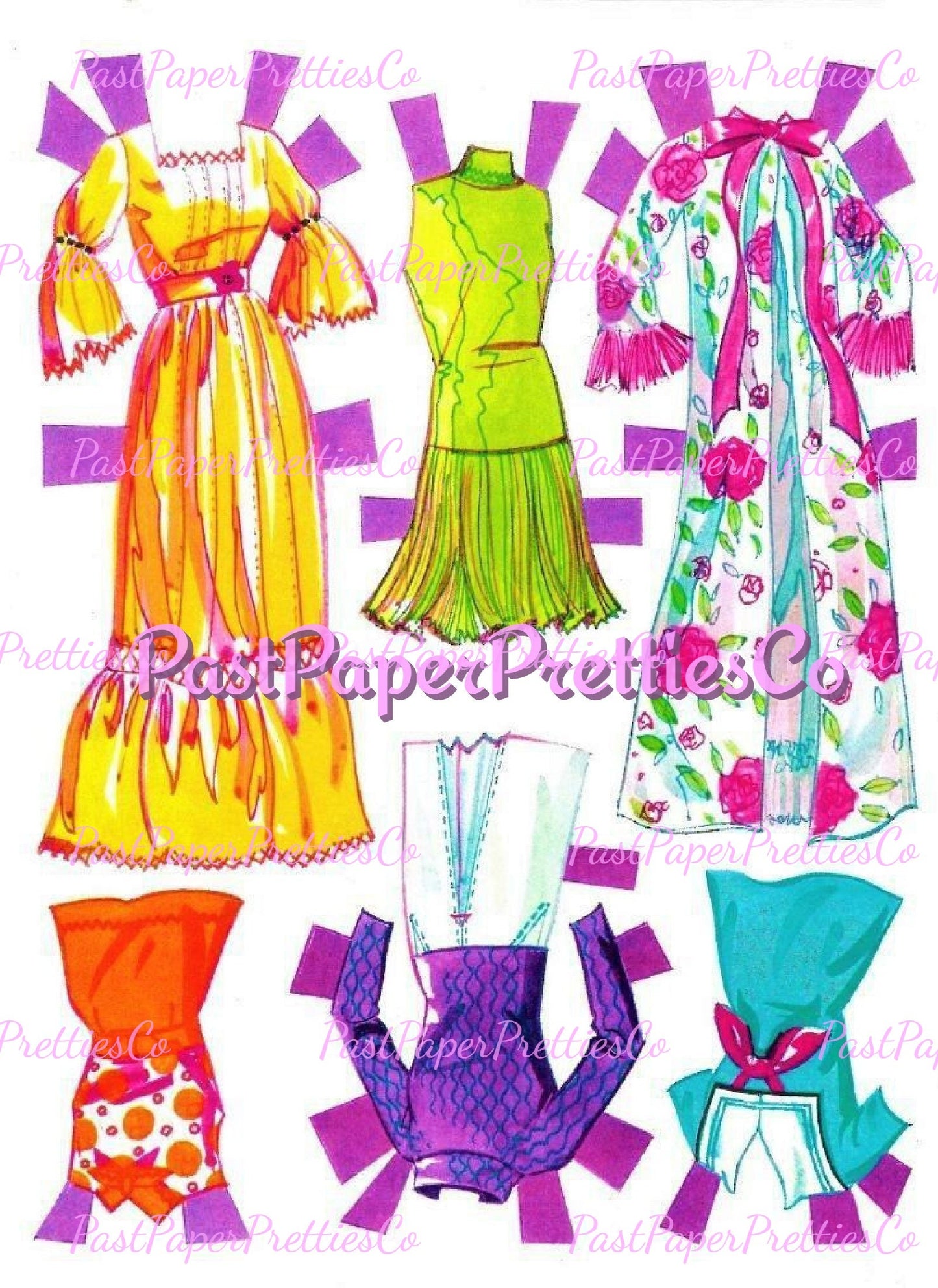 Vintage Paper Dolls Barbie's Friendship and Ken 1973 Printable PDF Instant Digital Download Retro 70s Fashions Clipart Z1