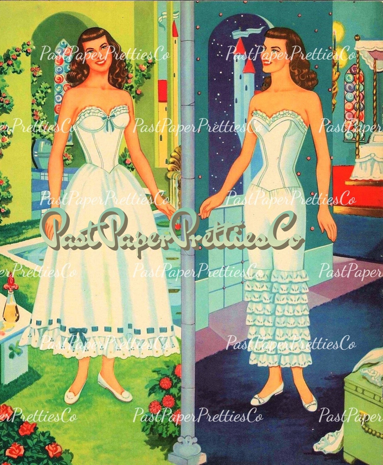 Vintage Paper Dolls The Story Princess 1940s Printable PDF Instant Digital Download Alene Dalton TV Show Royalty Royal Clip Art