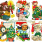 42 Vintage Printable Christmas Cards Holiday Menagerie Collage Collection SET 2 ALL Mid Century Animals Images PDF Instant Digital Download